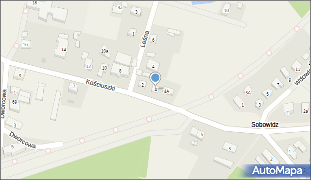 Sobowidz, Kościuszki Tadeusza, gen., 4, mapa Sobowidz