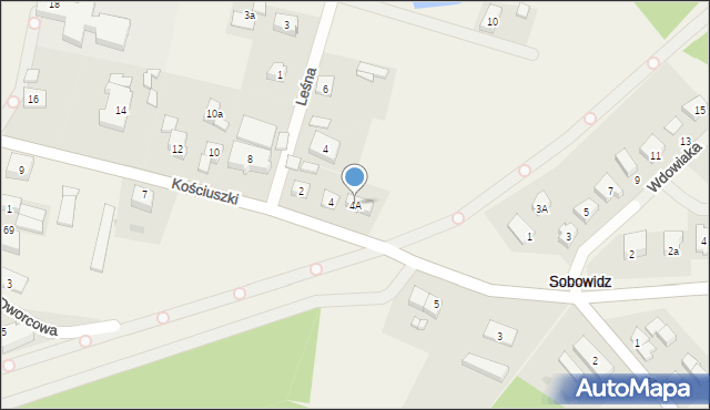 Sobowidz, Kościuszki Tadeusza, gen., 4A, mapa Sobowidz