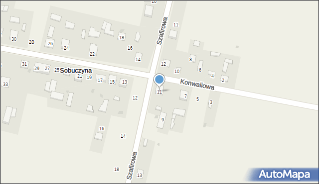 Sobuczyna, Konwaliowa, 11, mapa Sobuczyna