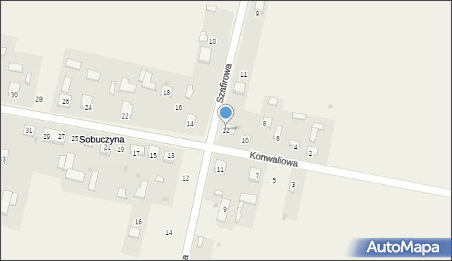 Sobuczyna, Konwaliowa, 12, mapa Sobuczyna
