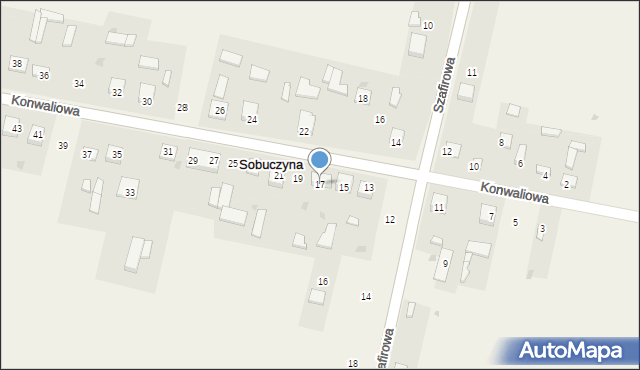 Sobuczyna, Konwaliowa, 17, mapa Sobuczyna