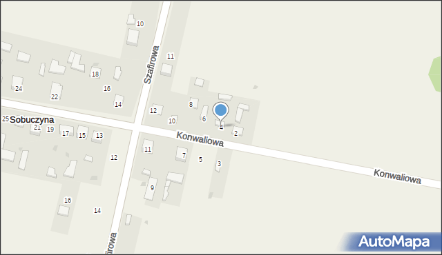 Sobuczyna, Konwaliowa, 4, mapa Sobuczyna