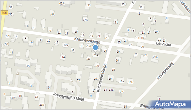 Sochaczew, Kochanowskiego Jana, 23A, mapa Sochaczew