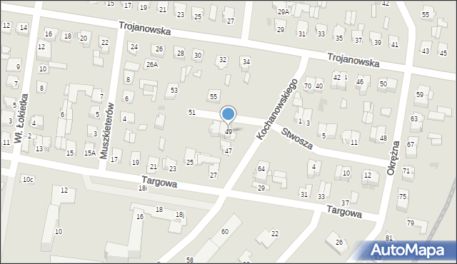 Sochaczew, Kochanowskiego Jana, 49, mapa Sochaczew