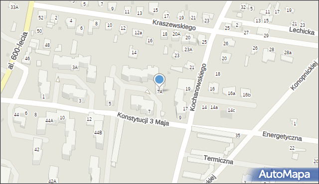 Sochaczew, Konstytucji 3 Maja, 7A, mapa Sochaczew