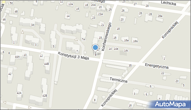 Sochaczew, Konstytucji 3 Maja, 9, mapa Sochaczew