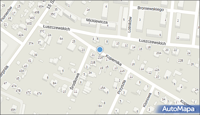 Sochaczew, Kopernika Mikołaja, 21A, mapa Sochaczew