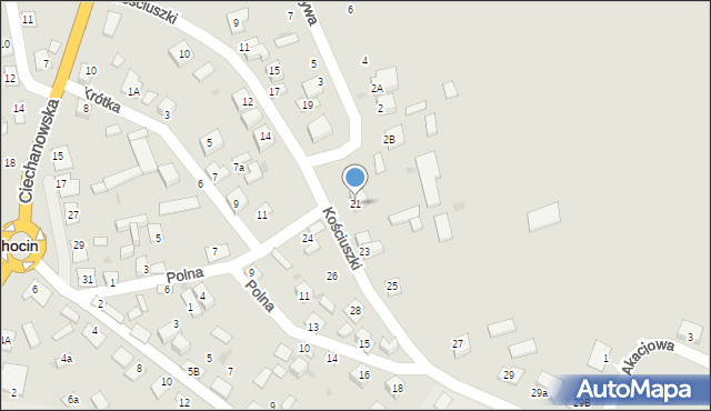 Sochocin, Kościuszki Tadeusza, gen., 21, mapa Sochocin