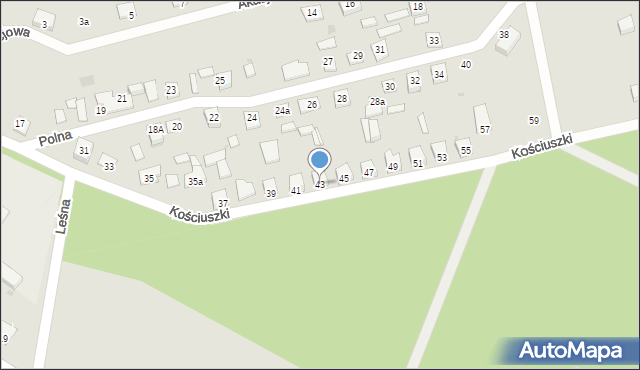 Sochocin, Kościuszki Tadeusza, gen., 43, mapa Sochocin