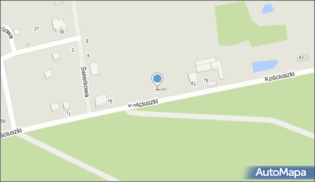 Sochocin, Kościuszki Tadeusza, gen., 77, mapa Sochocin