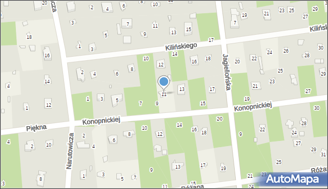 Sokolniki-Las, Konopnickiej Marii, 11, mapa Sokolniki-Las