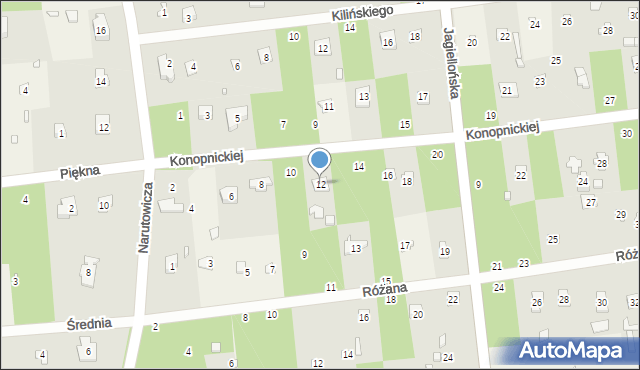 Sokolniki-Las, Konopnickiej Marii, 12, mapa Sokolniki-Las