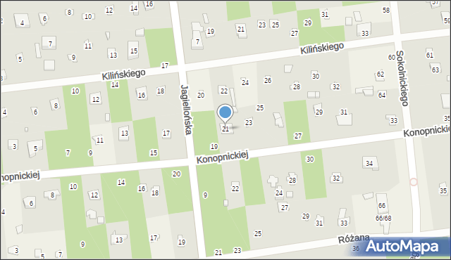 Sokolniki-Las, Konopnickiej Marii, 21, mapa Sokolniki-Las