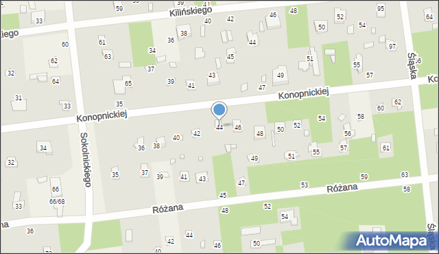 Sokolniki-Las, Konopnickiej Marii, 44, mapa Sokolniki-Las