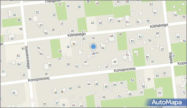 Sokolniki-Las, Konopnickiej Marii, 45, mapa Sokolniki-Las