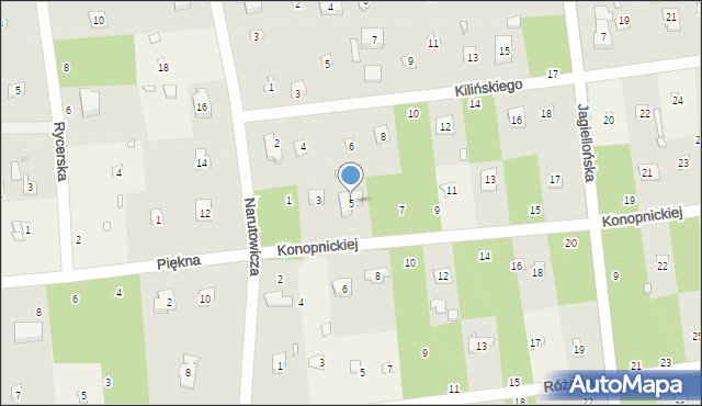 Sokolniki-Las, Konopnickiej Marii, 5, mapa Sokolniki-Las