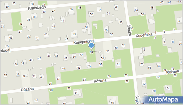 Sokolniki-Las, Konopnickiej Marii, 54, mapa Sokolniki-Las