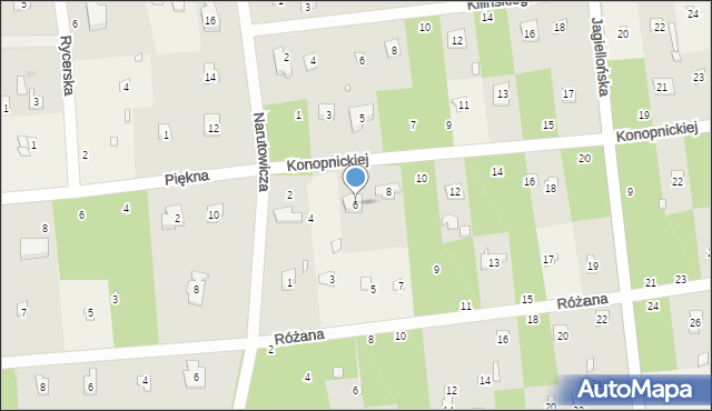 Sokolniki-Las, Konopnickiej Marii, 6, mapa Sokolniki-Las