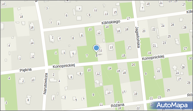 Sokolniki-Las, Konopnickiej Marii, 9, mapa Sokolniki-Las