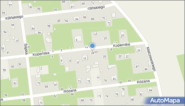 Sokolniki-Las, Kopernika Mikołaja, 14, mapa Sokolniki-Las