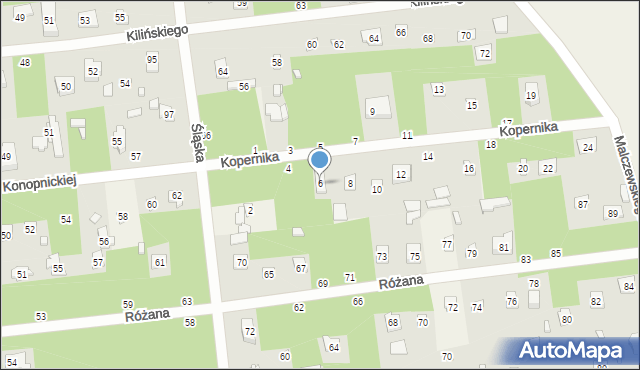 Sokolniki-Las, Kopernika Mikołaja, 6, mapa Sokolniki-Las