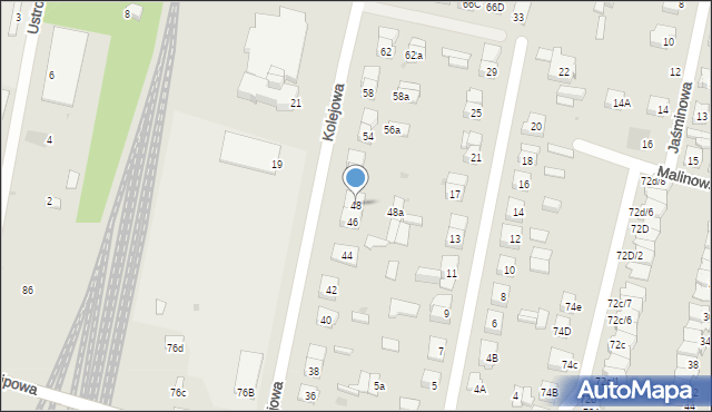 Sokołów Podlaski, Kolejowa, 48, mapa Sokołów Podlaski