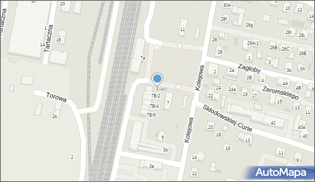 Sokołów Podlaski, Kolejowa, 7b/1, mapa Sokołów Podlaski