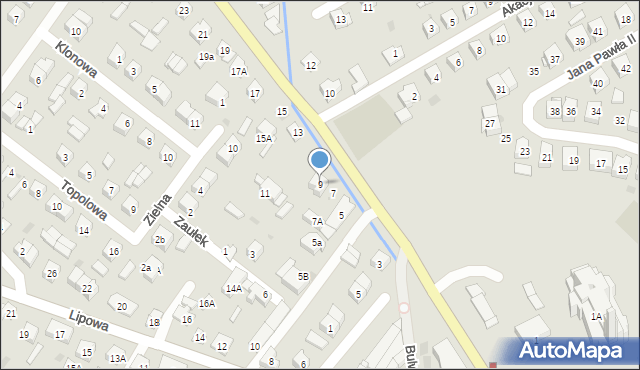 Sokołów Podlaski, Kosowska, 9, mapa Sokołów Podlaski