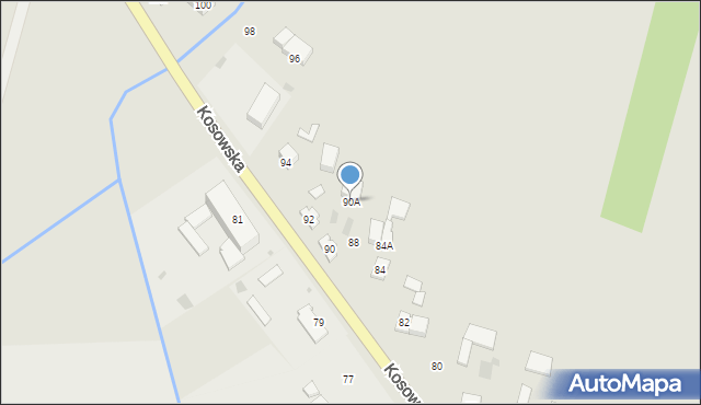 Sokołów Podlaski, Kosowska, 90A, mapa Sokołów Podlaski