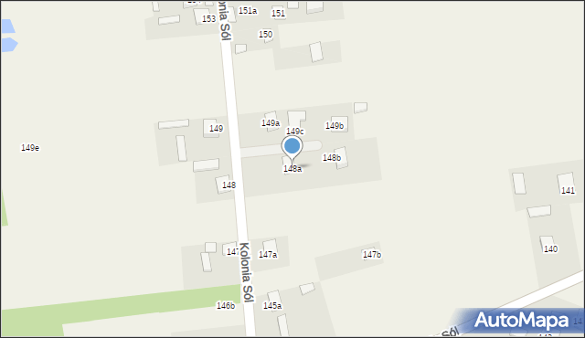 Sól, Kolonia Sól, 148a, mapa Sól
