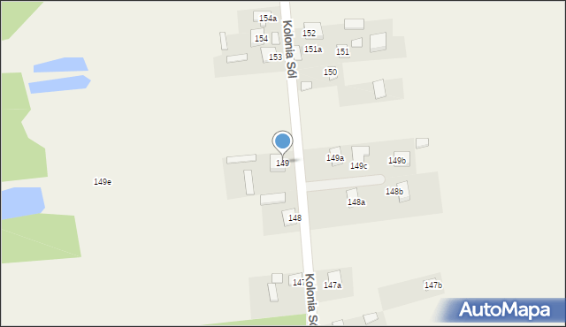 Sól, Kolonia Sól, 149, mapa Sól