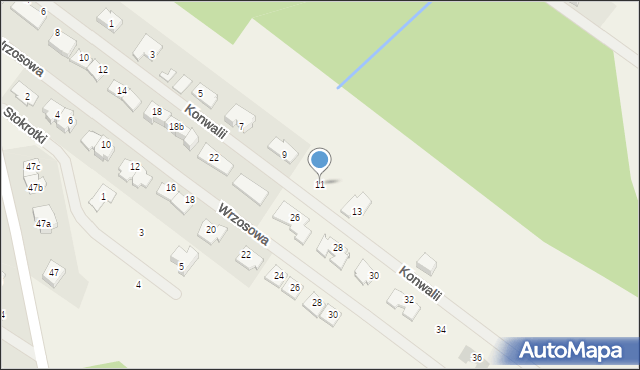 Solec, Konwalii, 11, mapa Solec