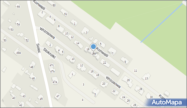 Solec, Konwalii, 18b, mapa Solec