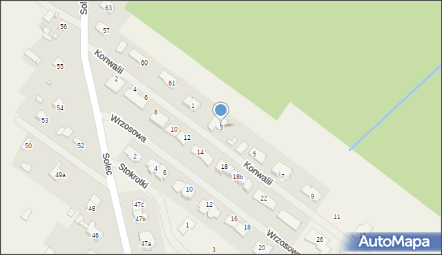 Solec, Konwalii, 3, mapa Solec