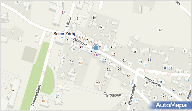 Solec-Zdrój, Kościuszki Tadeusza, gen., 14a, mapa Solec-Zdrój