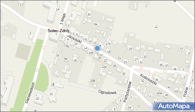 Solec-Zdrój, Kościuszki Tadeusza, gen., 20a, mapa Solec-Zdrój