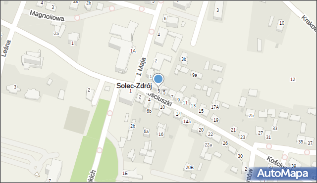 Solec-Zdrój, Kościuszki Tadeusza, gen., 3, mapa Solec-Zdrój
