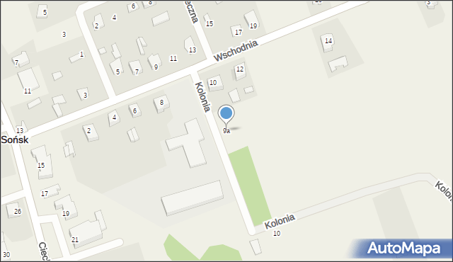 Sońsk, Kolonia, 9a, mapa Sońsk