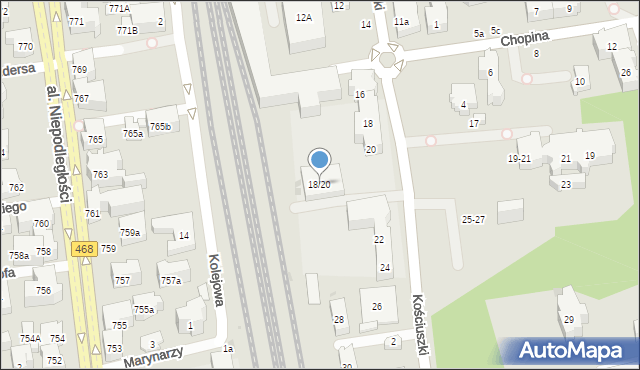 Sopot, Kościuszki Tadeusza, gen., 18/20, mapa Sopotu