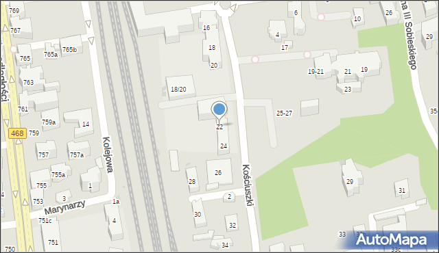 Sopot, Kościuszki Tadeusza, gen., 22, mapa Sopotu