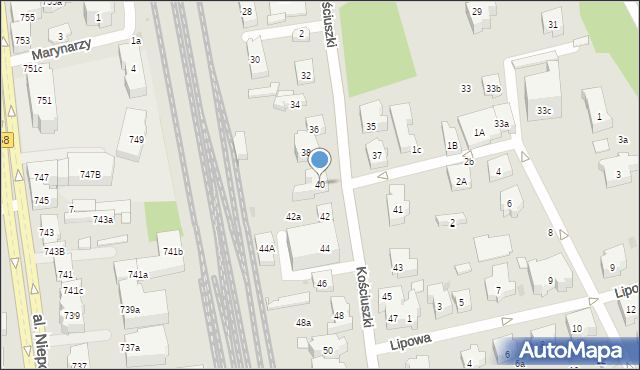 Sopot, Kościuszki Tadeusza, gen., 40, mapa Sopotu