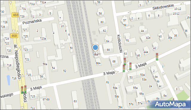 Sopot, Kościuszki Tadeusza, gen., 66a, mapa Sopotu