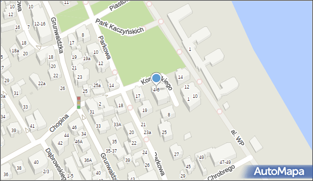 Sopot, Kordeckiego Augustyna, ks., 4-6, mapa Sopotu