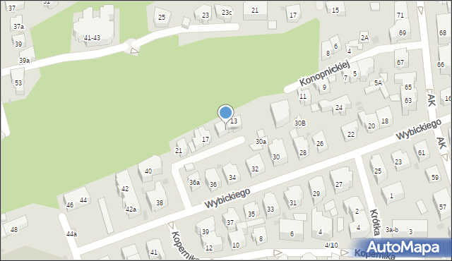 Sopot, Konopnickiej Marii, 15, mapa Sopotu
