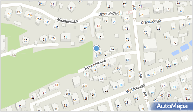 Sopot, Konopnickiej Marii, 8, mapa Sopotu