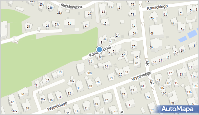 Sopot, Konopnickiej Marii, 9, mapa Sopotu