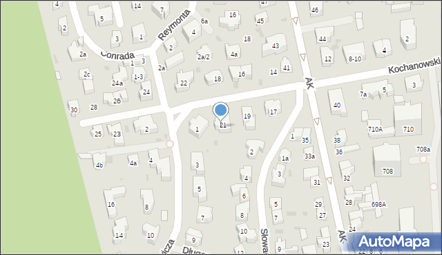 Sopot, Kochanowskiego Jana, 21/2, mapa Sopotu
