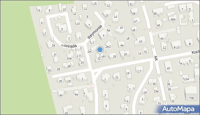 Sopot, Kochanowskiego Jana, 22/2, mapa Sopotu