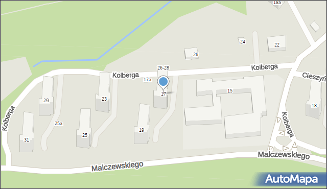 Sopot, Kolberga Oskara, 17, mapa Sopotu