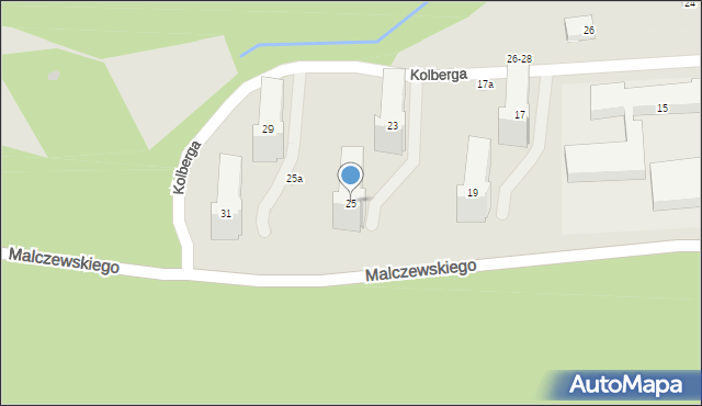 Sopot, Kolberga Oskara, 25, mapa Sopotu